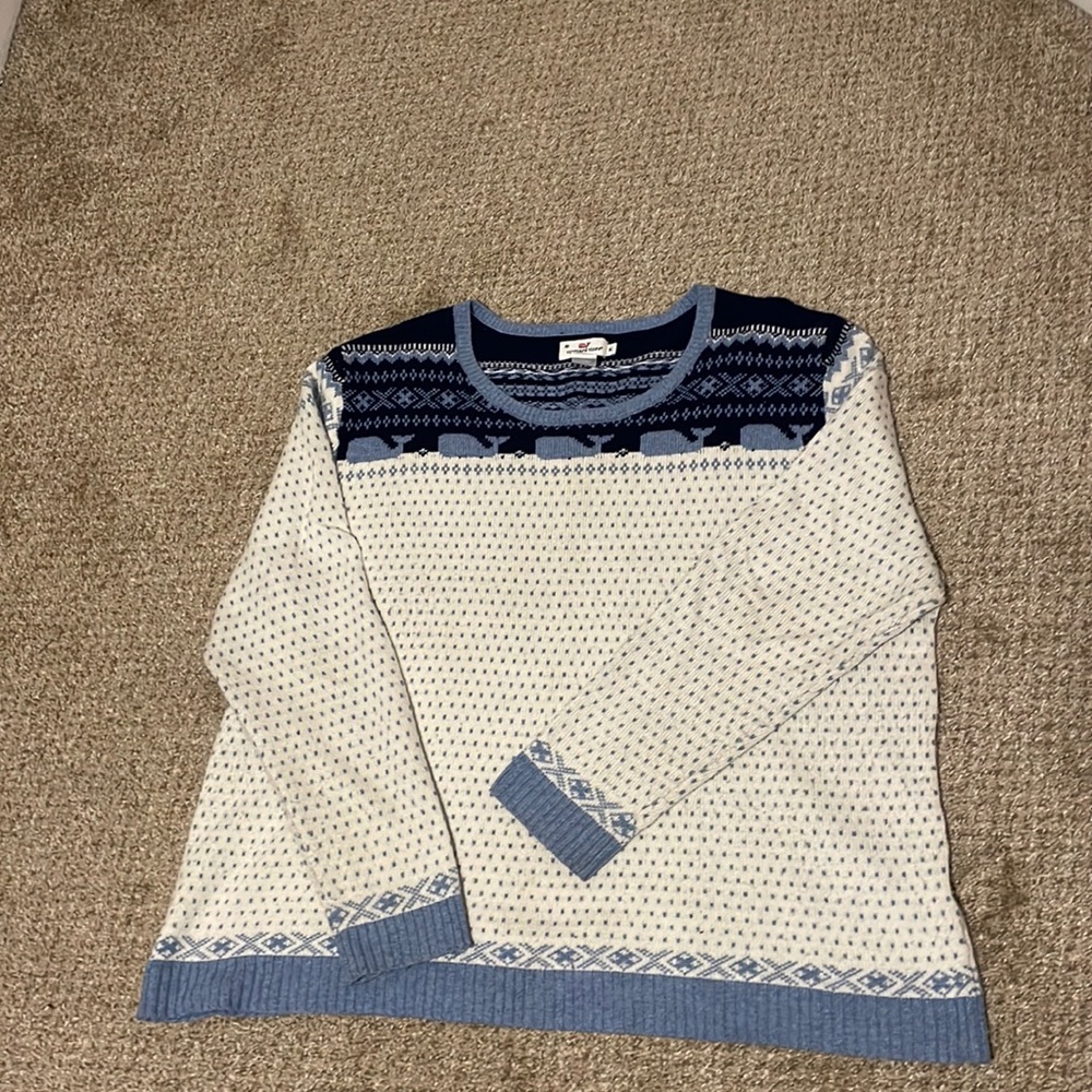 Vintage Vineyard Vines Wool Whale Sweater XL